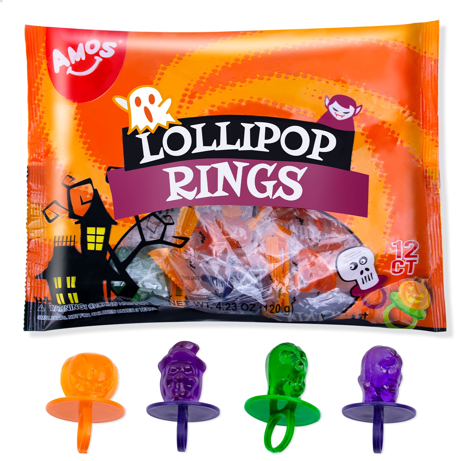 Halloween Candy -AMOS Lollipop Finger Rings