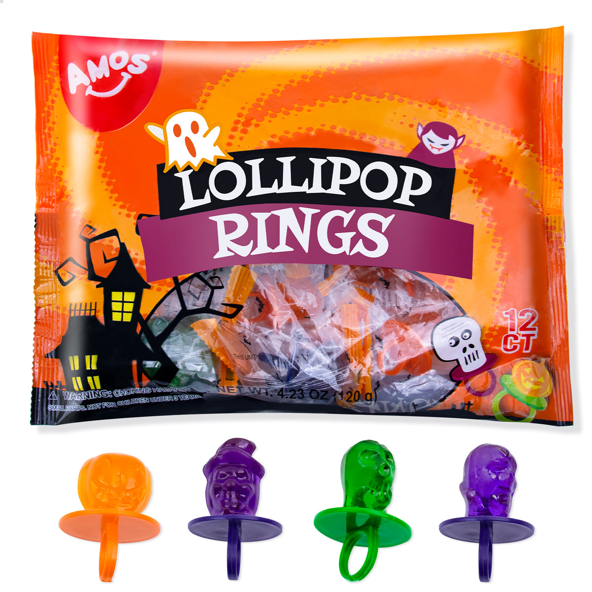 Halloween Candy -AMOS Lollipop Finger Rings