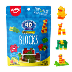 4D Block Gummy - Creative Edible Blocks for Kids 72g