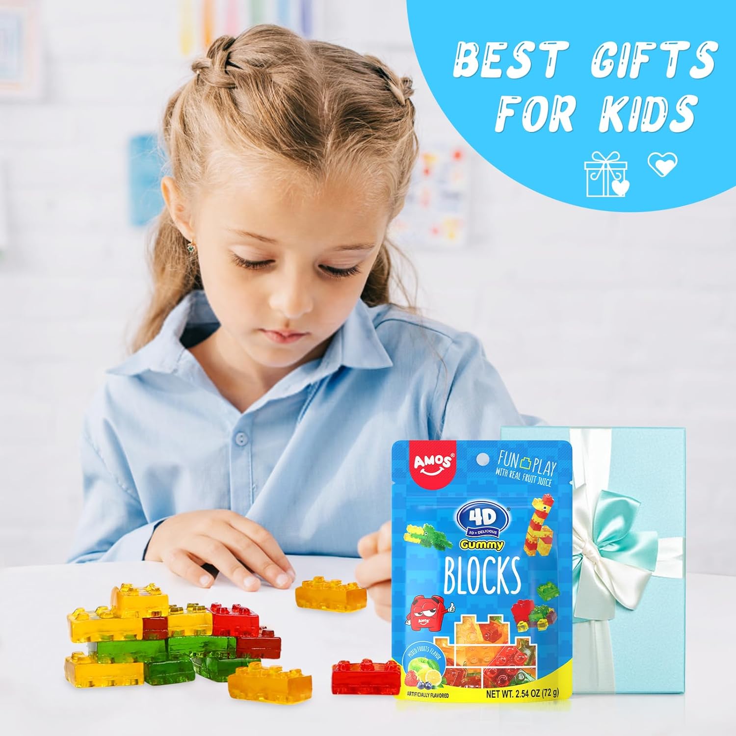 4D Block Gummy - Creative Edible Blocks for Kids 72g