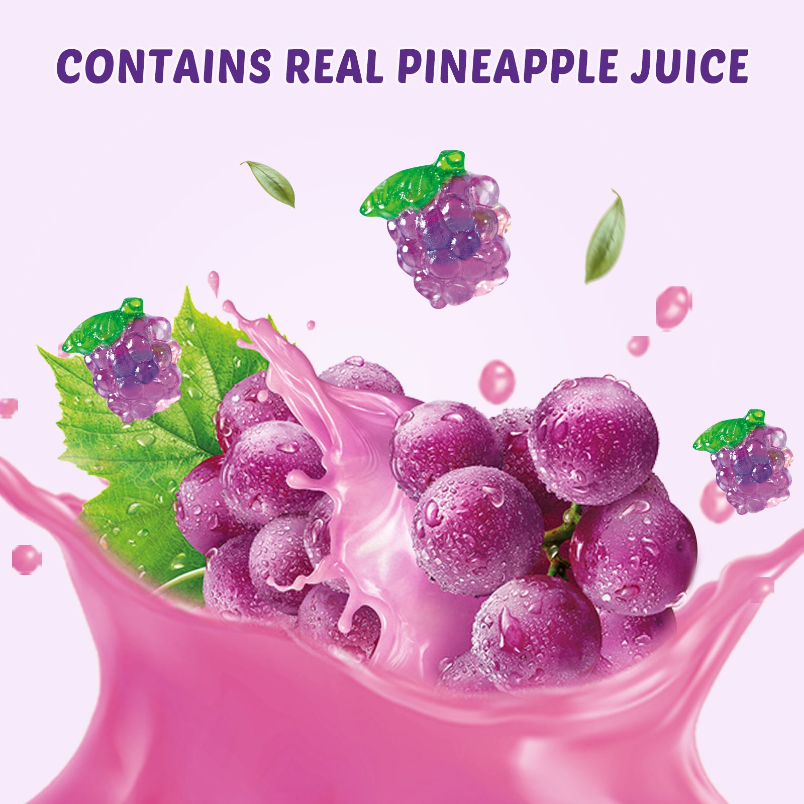 4D Fruit Gummy - Grape Burst Juice Filled