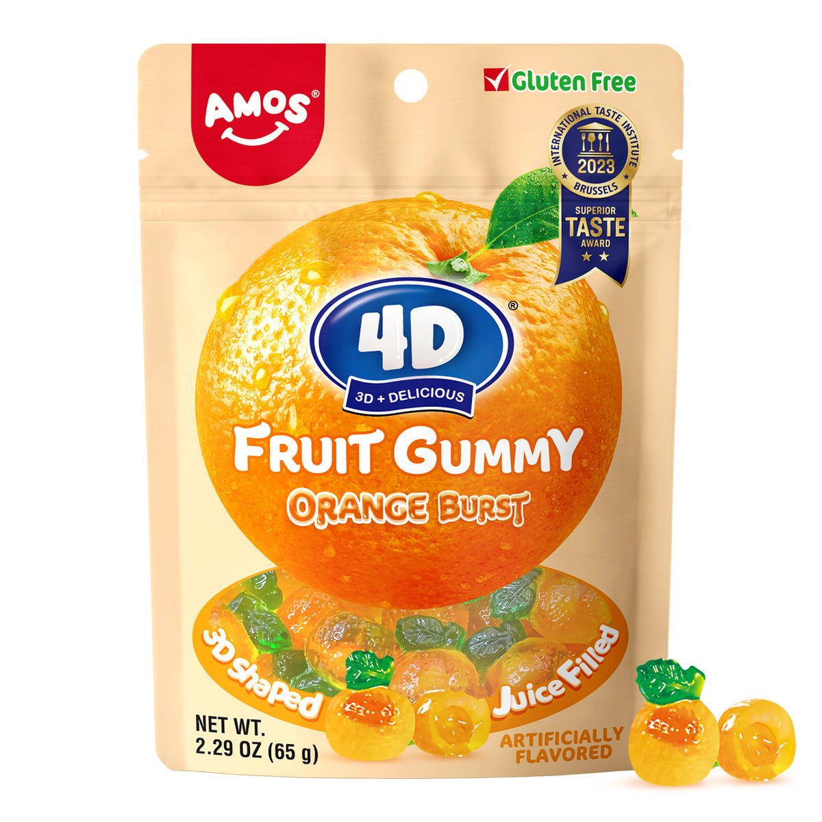 4D Fruit Gummy - Orange Burst Juice Filled - Christmas - Sales