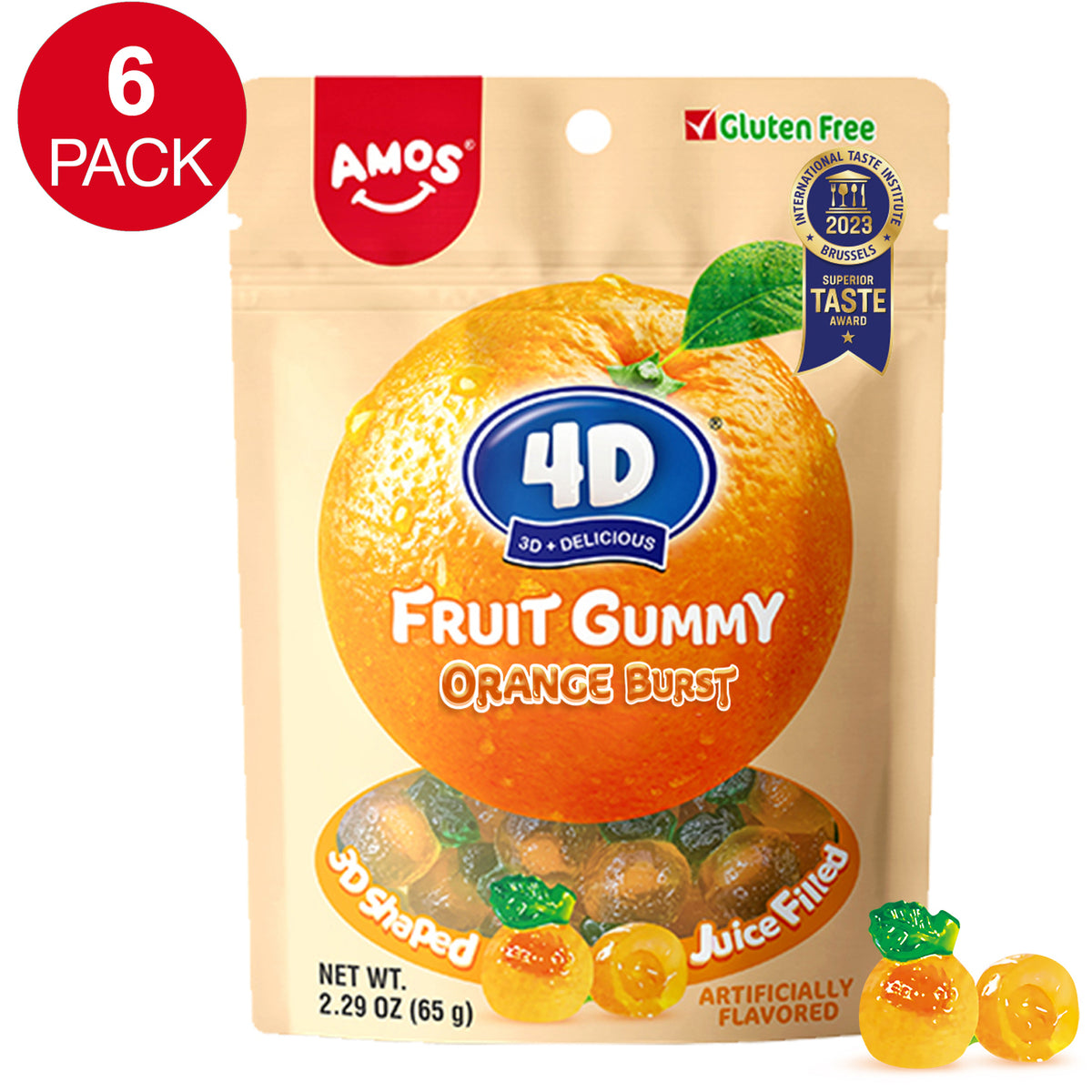 4D Fruit Gummy - Orange Burst Juice Filled