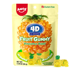 4D Fruit Gummy - Pineapple Burst Juice Filled- 65g/bag