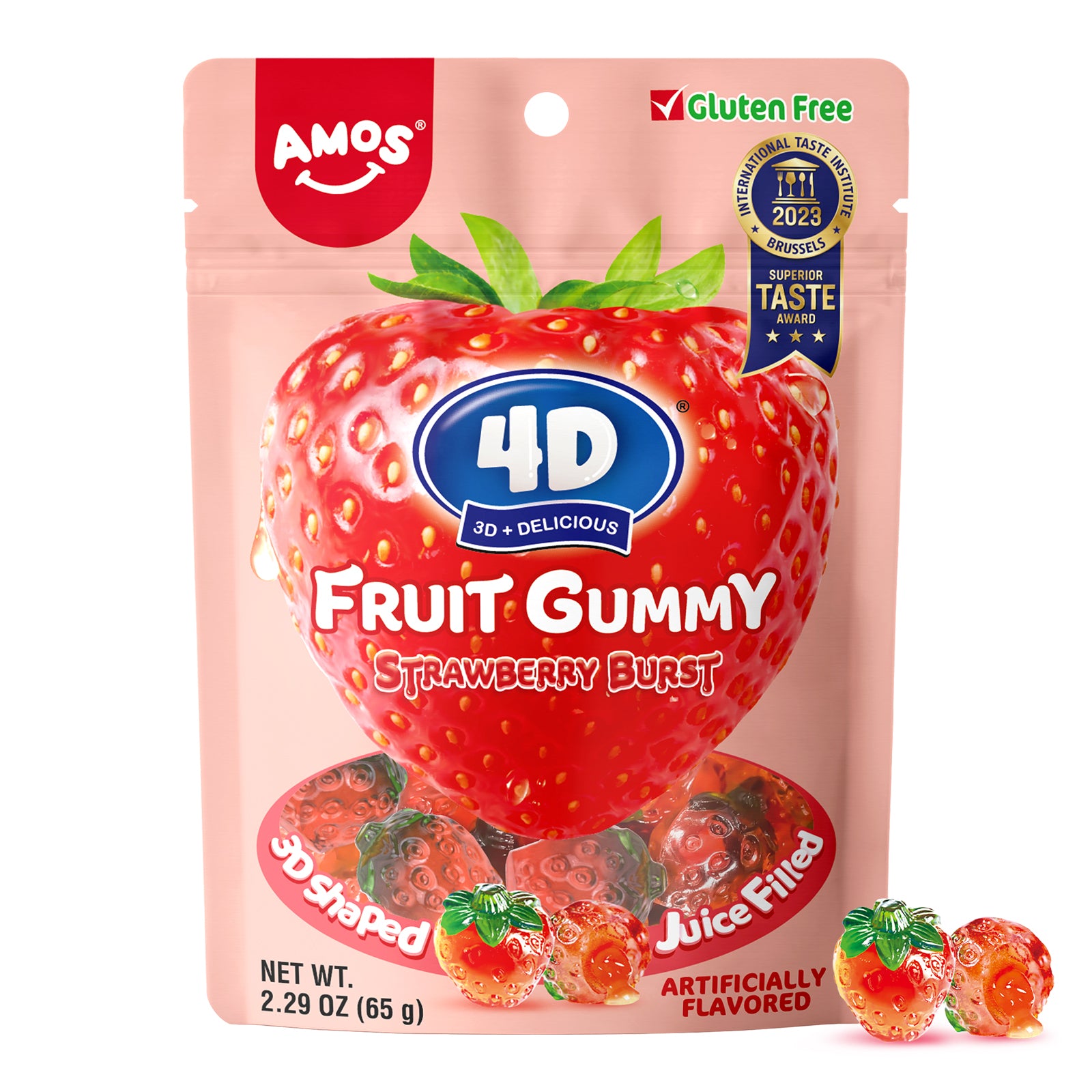 4D Fruit Gummy - Strawberry Burst Juice Filled