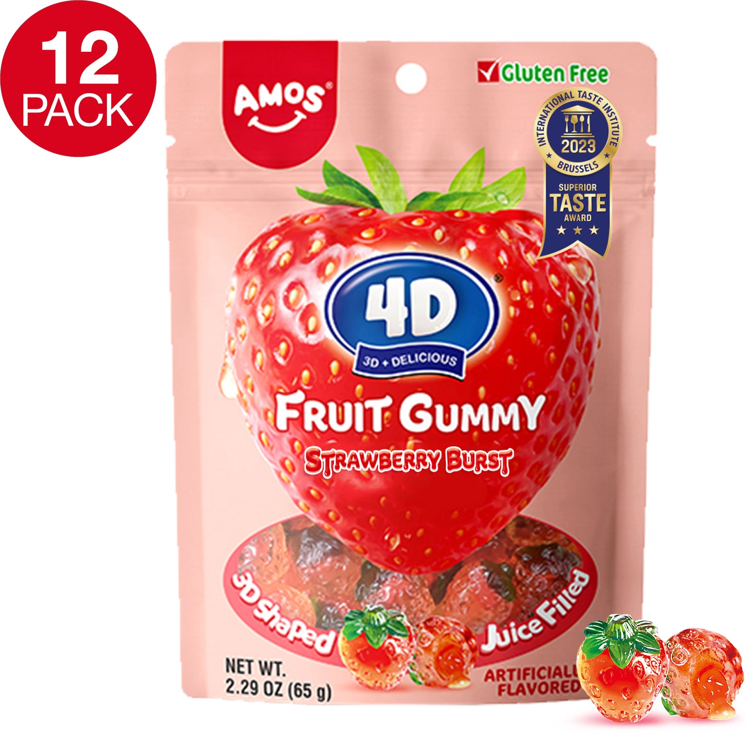 4D Fruit Gummy - Strawberry Burst Juice Filled