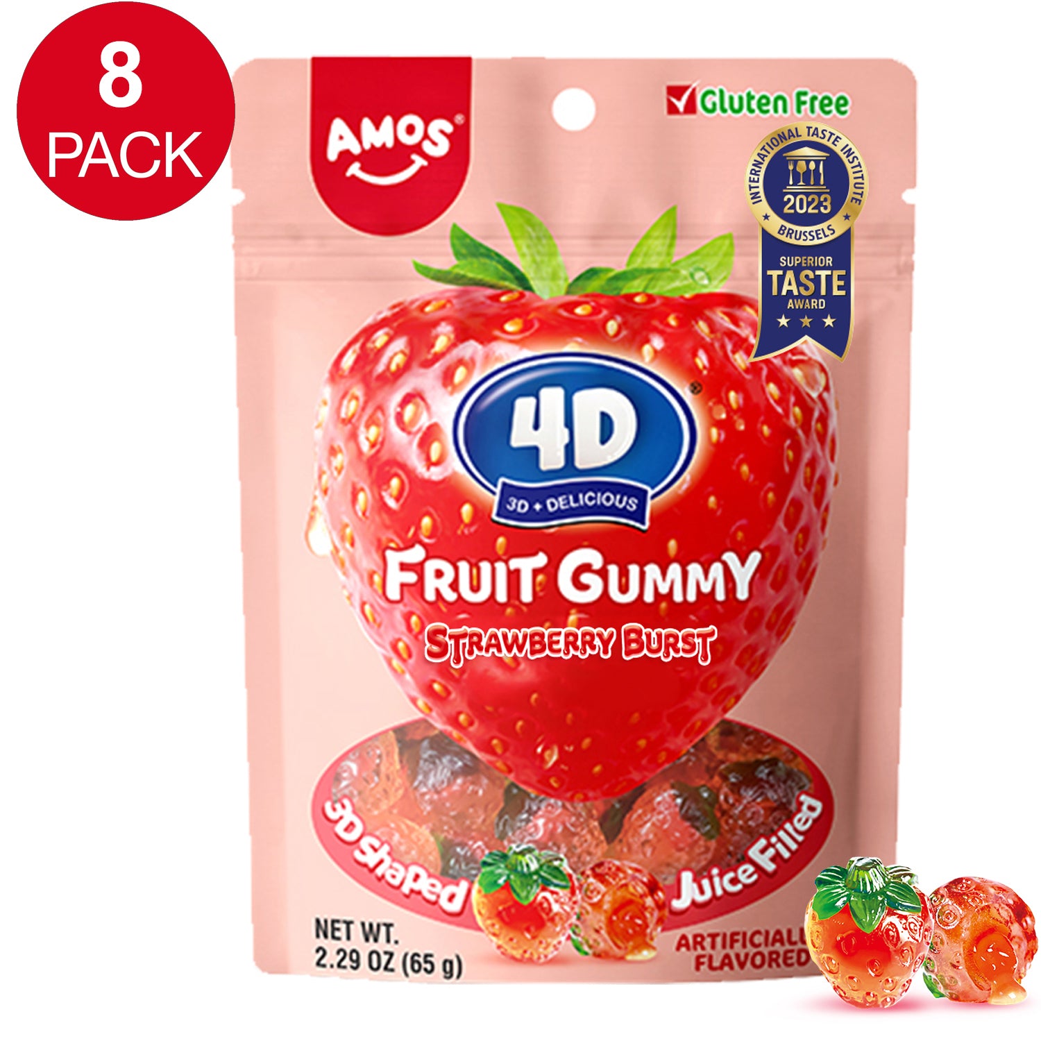 4D Fruit Gummy - Strawberry Burst Juice Filled