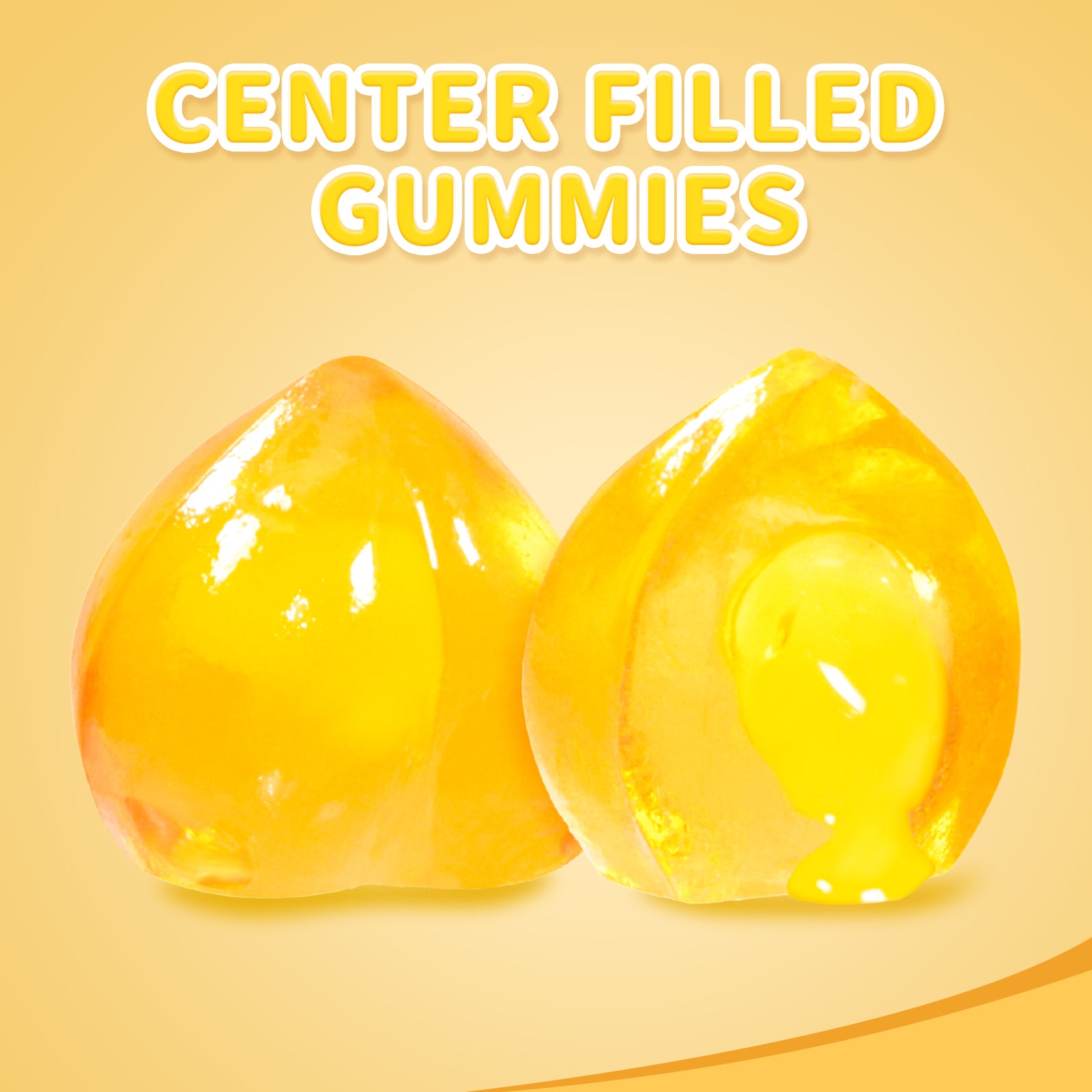 4D Fruit Gummy - Yellow Peach Burst Juice Filled