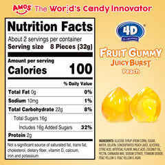 4D Fruit Gummy - Yellow Peach Burst Juice Filled