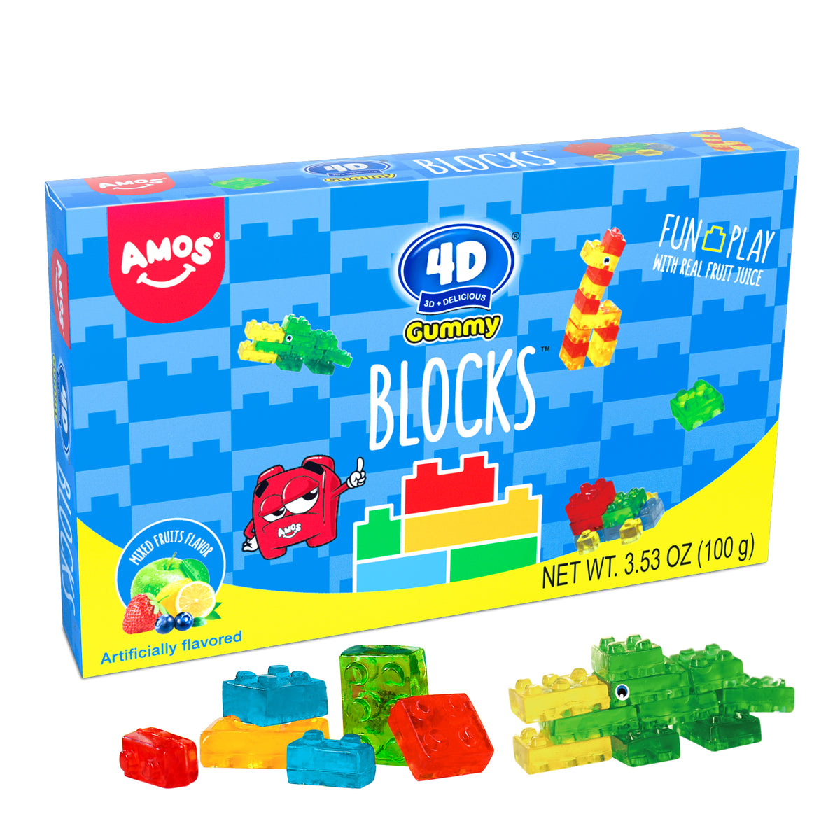 4D Block Gummy - Creative Edible Blocks for Kids 100g