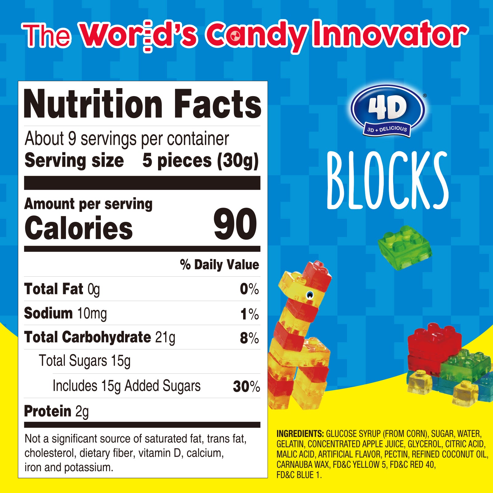 4D Block Gummy Bulk Pack - Creative Edible Blocks for Kids 264g