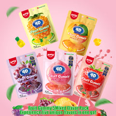 4D Fruit Gummy - Burst Juice Filled（Mix Flavor-5 bags）