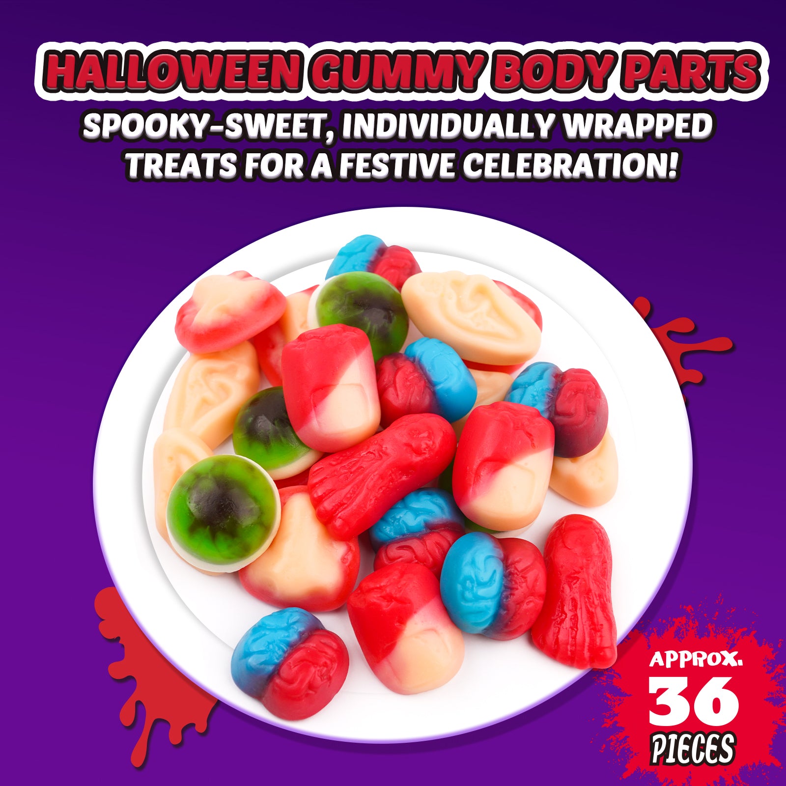 Halloween Candy - Amos Halloween Candy Body Parts Gummies