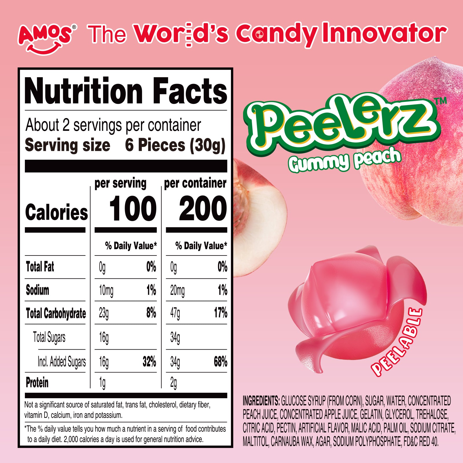 Peelerz - Peelable Peach Gummy - 62g/bag