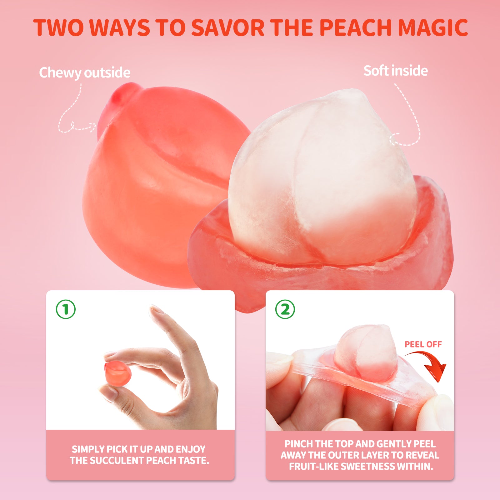 Peelerz - Peelable Peach Gummy - 62g/bag