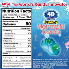 Amos 4D Mermaid Jewels Gummy Candy - 255g/bag