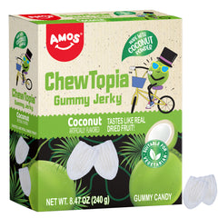 Amos Coconut Gummy Jerky ChewTopia – Vegan – 8.47oz/Pack - Presale*