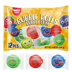 Amos Bubble Rolls Bubble Gum