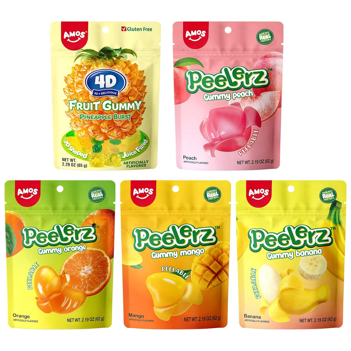 Peelerz - Peelable Gummy（4 Mix Flavor-5 bags）- 62g/bag