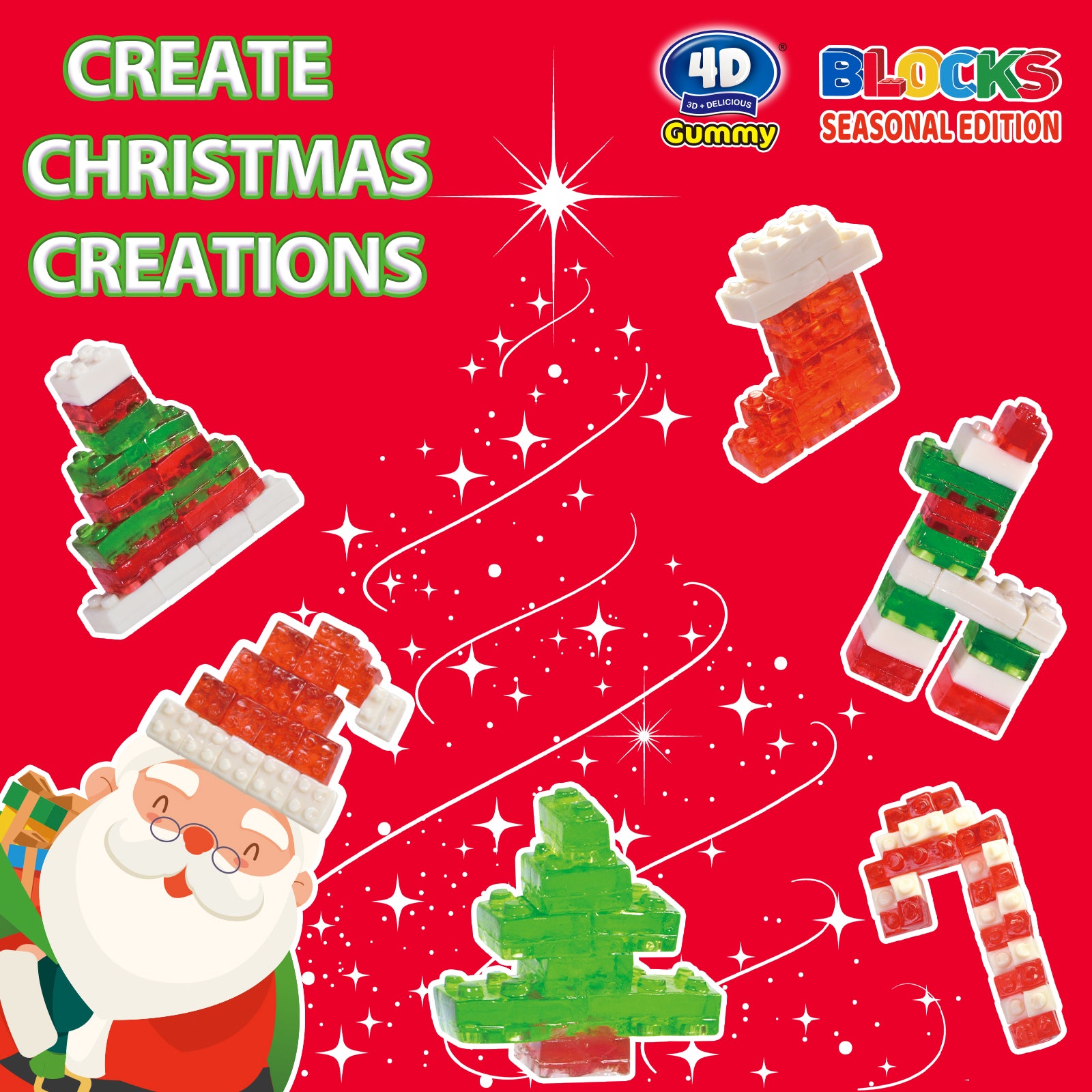 Christmas Candy - 4D Block Gummy