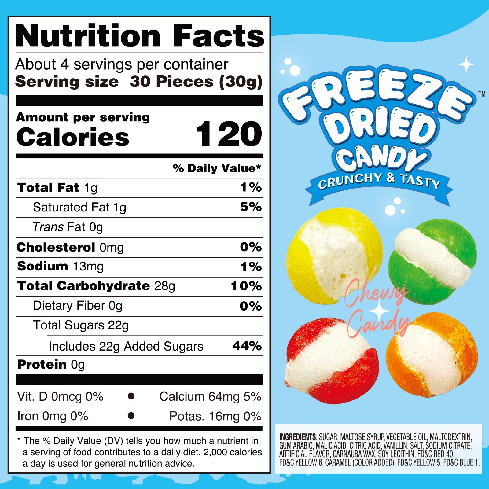 AMOS Freeze Dried Resealable 4oz Bag