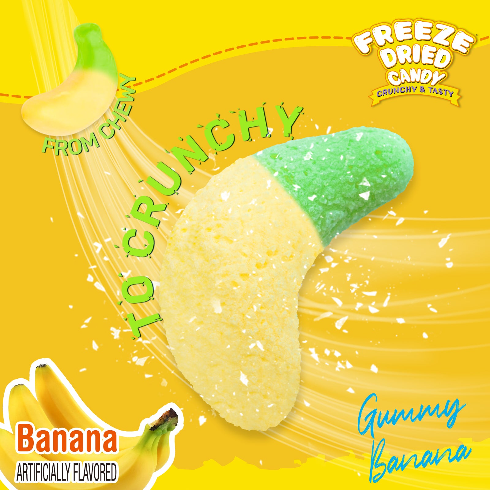 Freeze Dried Gummy Banana