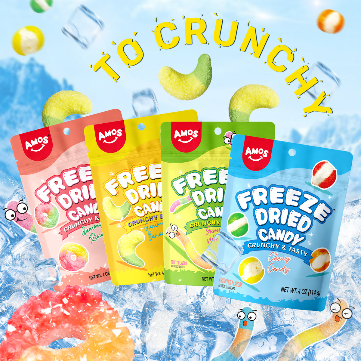 Freeze Dried Gummy 4 Mix-Flavor