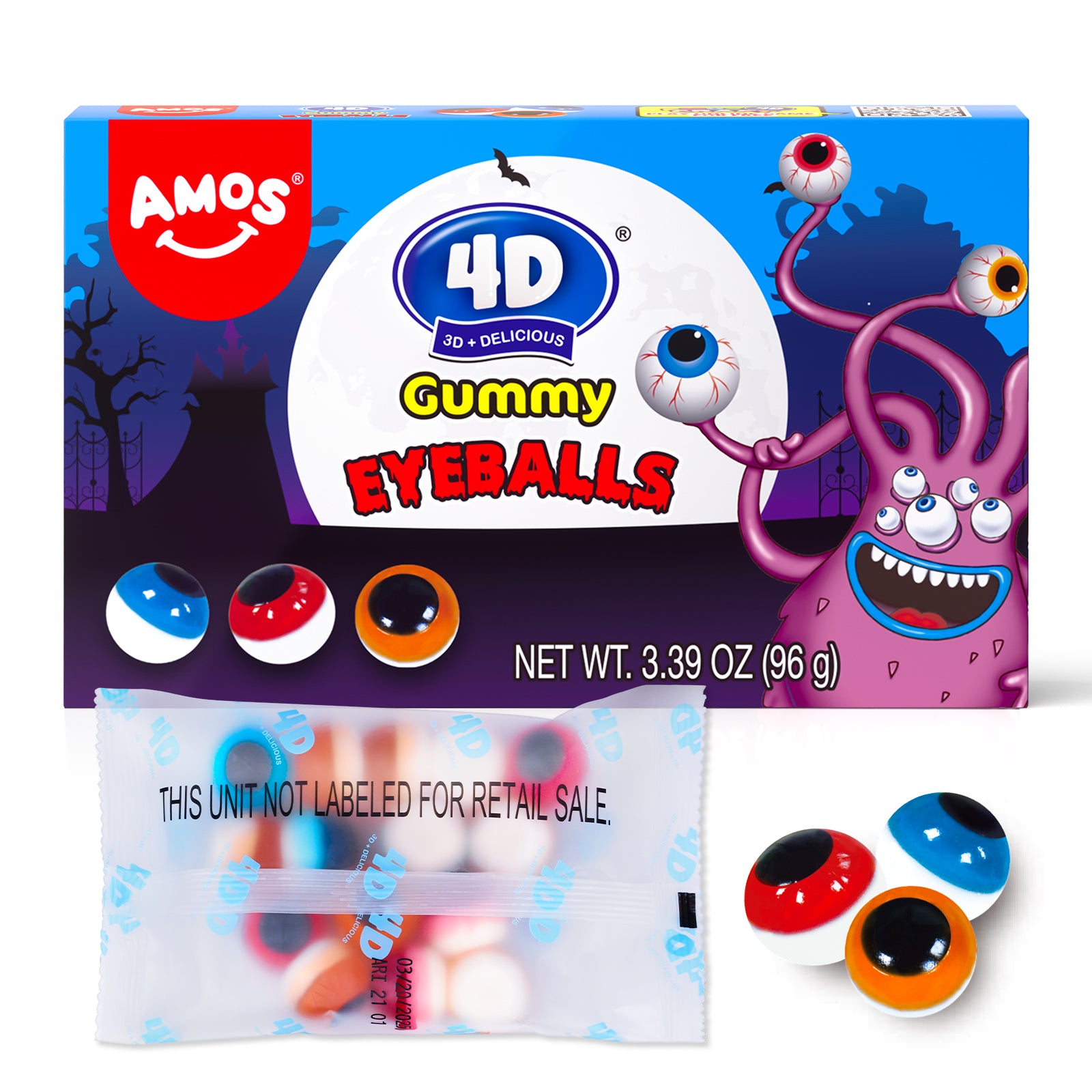 Halloween Candy - 4D Eyeballs Gummy Theater Box