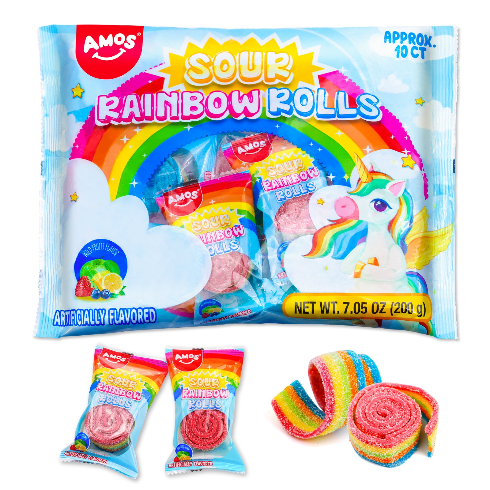 Sour Rainbow Rolls