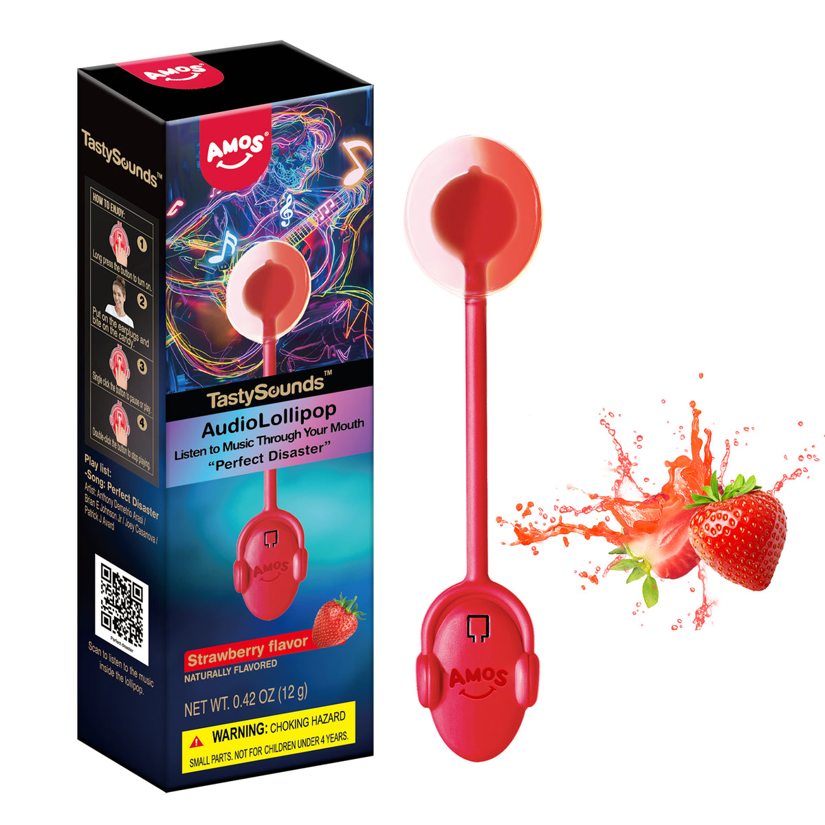 TastySounds - Music Lollipop Strawberry Flavor - Presale