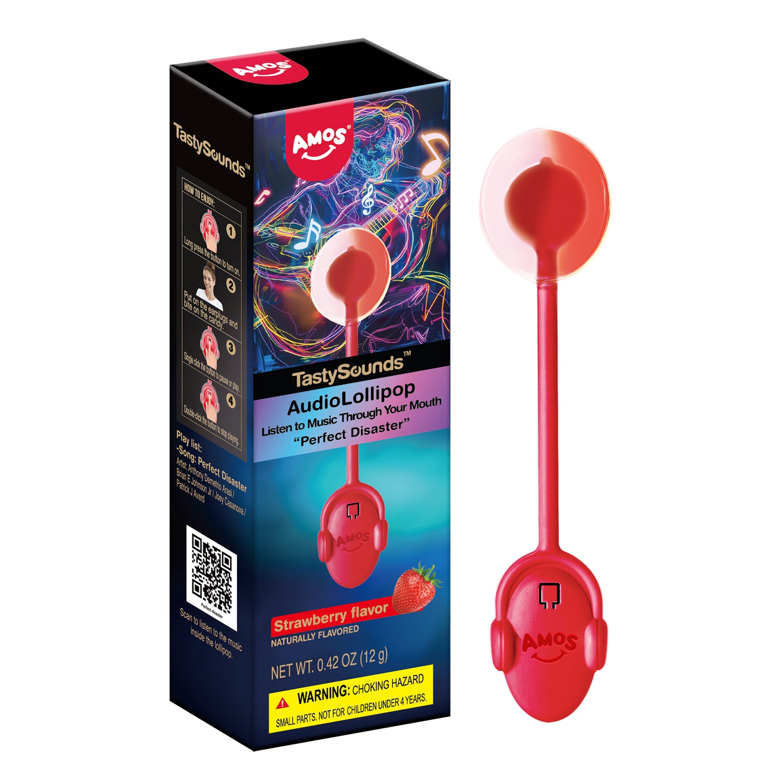 TastySounds - Music Lollipop Strawberry Flavor - Presale