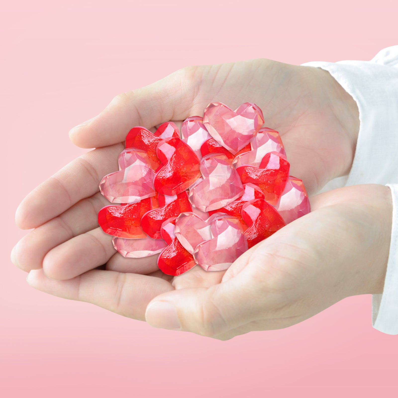 Valentine's Candy - 4D Diomond Hearts Gummy